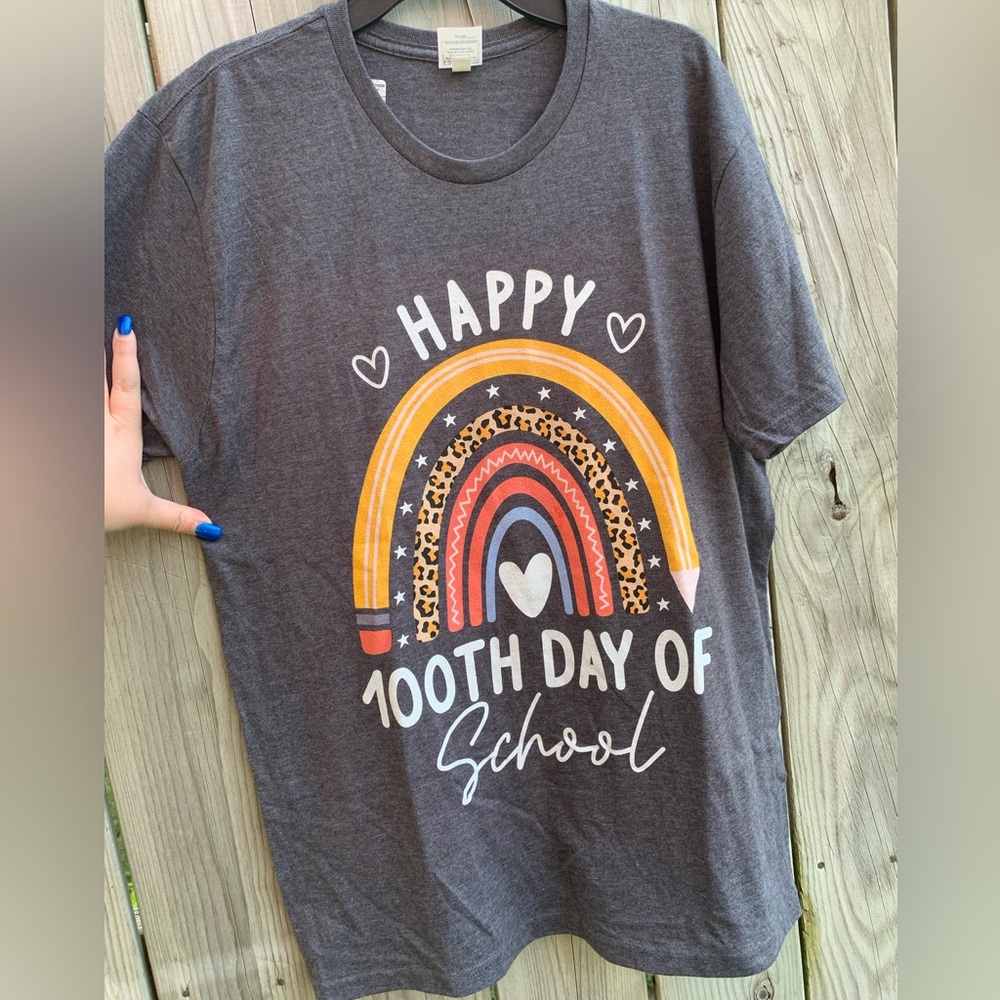 100th Day Of School Short Sleeve TShirt Medium